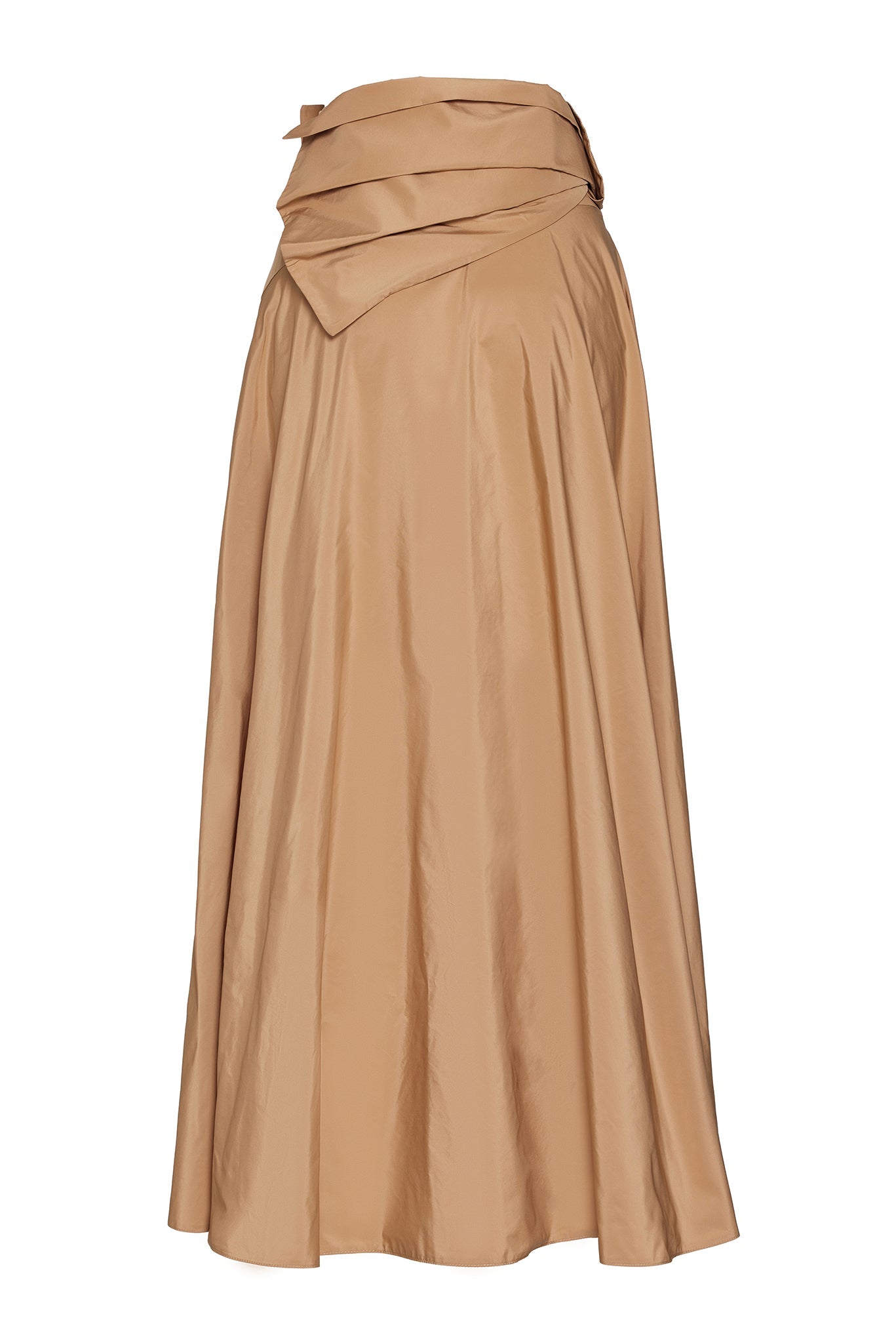 A-LINE MIDI SKIRT WITH A PLEATED BOW ON WAIST