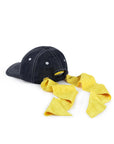 DENIM CAP WITH YELLOW BANDANA