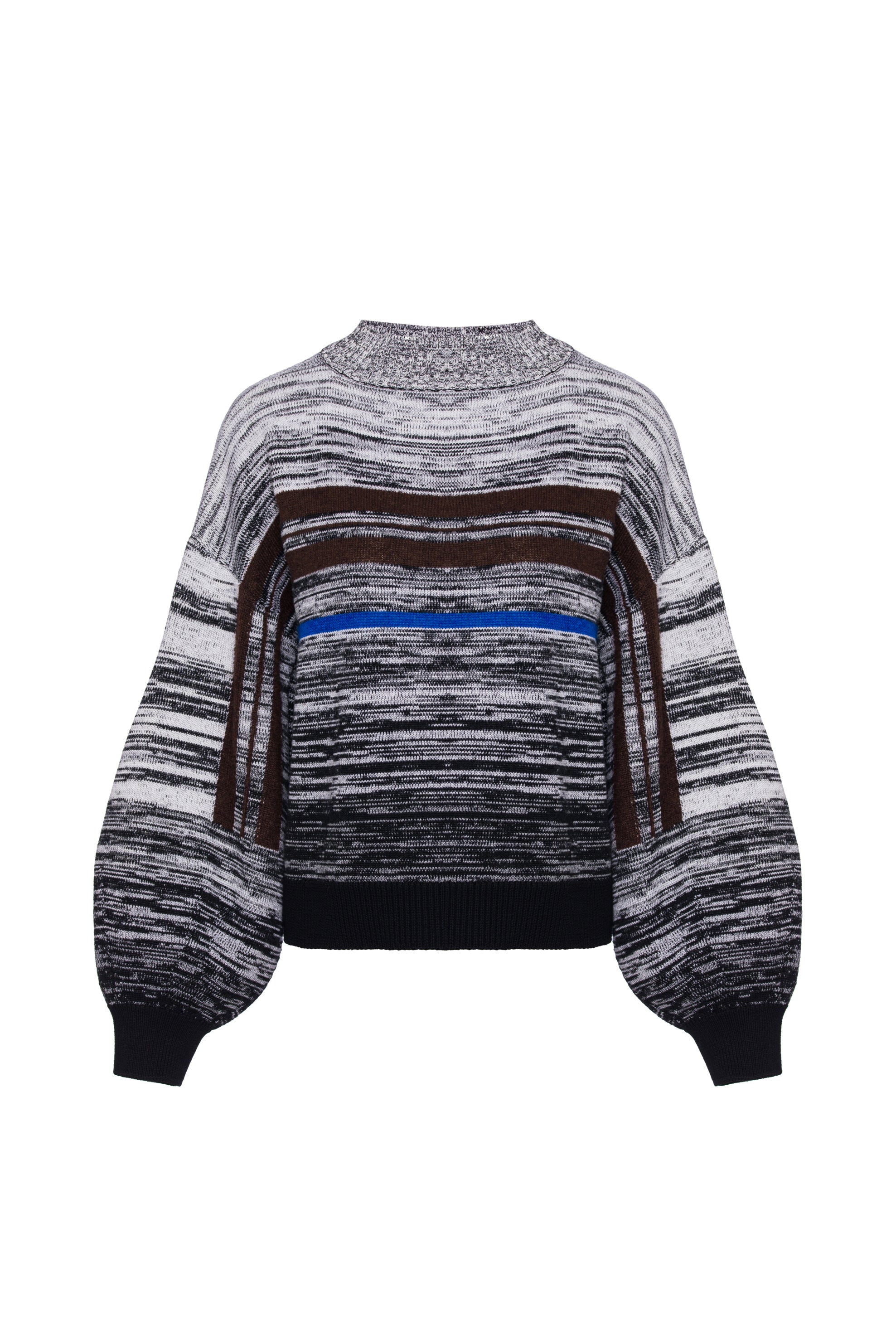 MOHAIR STRIPED WOOL SWEATER