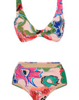 RUCHED HIGH WAIST PAISLEY BOTTOM