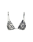 STONE PRINT TIE UP BIKINI TOP