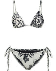 STONE PRINT TIE UP BIKINI TOP