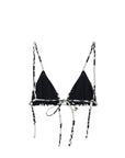 STONE PRINT TIE UP BIKINI TOP