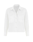 PAPATYA WHITE SHIRT WITH PLEATED POCKET DETAIL