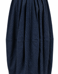 NAVY POLKA-DOT BALLOON MIDI SKIRT