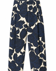 NAVY FLOWER PRINT PANTS