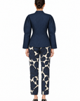 NAVY FLOWER PRINT PANTS