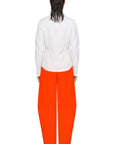 CORAL CONIC PANTS WITH TOPSTICHING