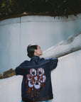 DENIM JACKET WITH FLOWER EMBROIDERY