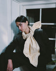 BUTTER YELLOW STRUCTURED SHAWL