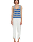 Marine Striped Cotton Knit Tank