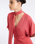 DRESS WITH SCARF DETAIL