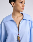 MULTICOLOR BEADED ZIP ACCESSORY