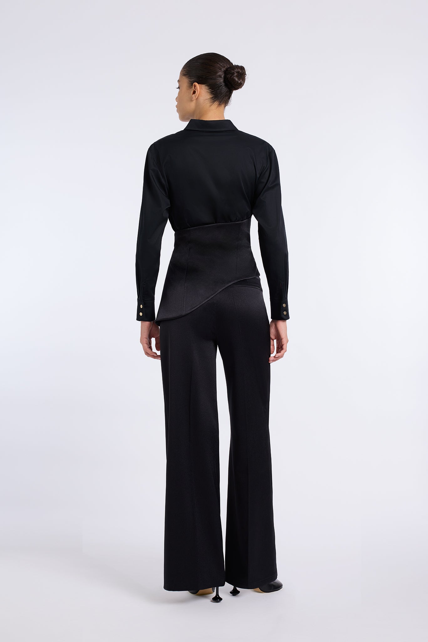 DAHLIA SATIN CORSET DETAIL SHIRT