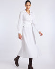BELT DETAILED LONG SLEEVE DRESS
