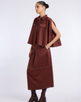 CONIC BROWN SKIRT