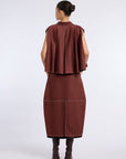CONIC BROWN SKIRT
