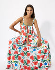 STRAPPY DRESS WITH RATTAN BELT DETAIL