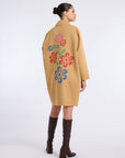 TRENCH COAT WITH FLOWER EMBROIDERY