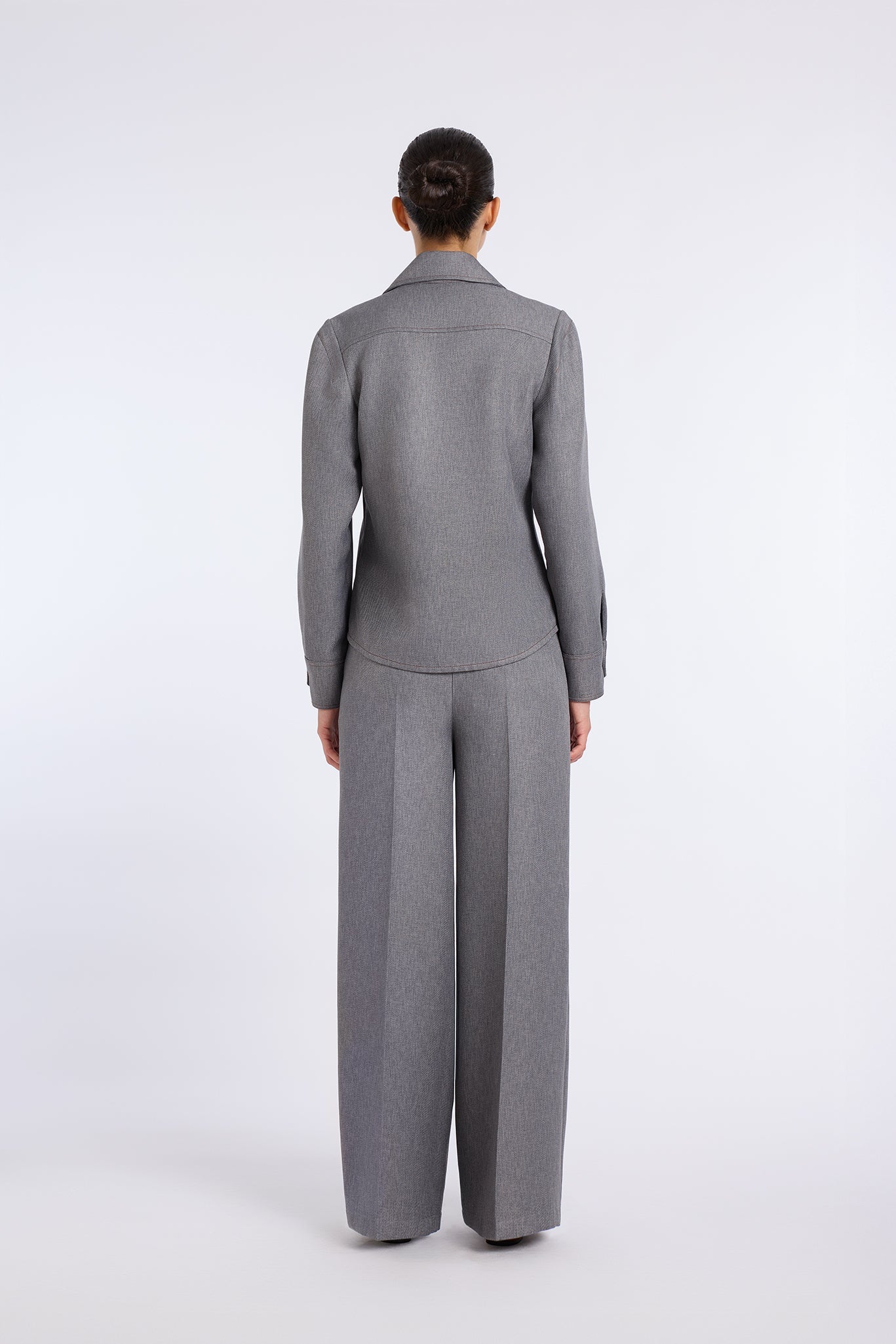 WIDE LEG GREY PANTS