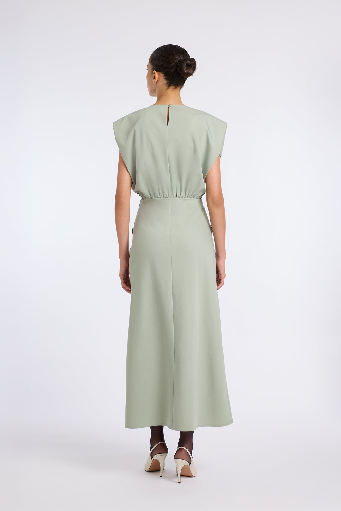MINT GREEN DRESS WITH BELT DETAIL