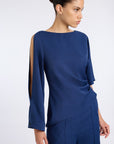 BEGONYA BLOUSE WITH SLEEVE SLIT DETAIL