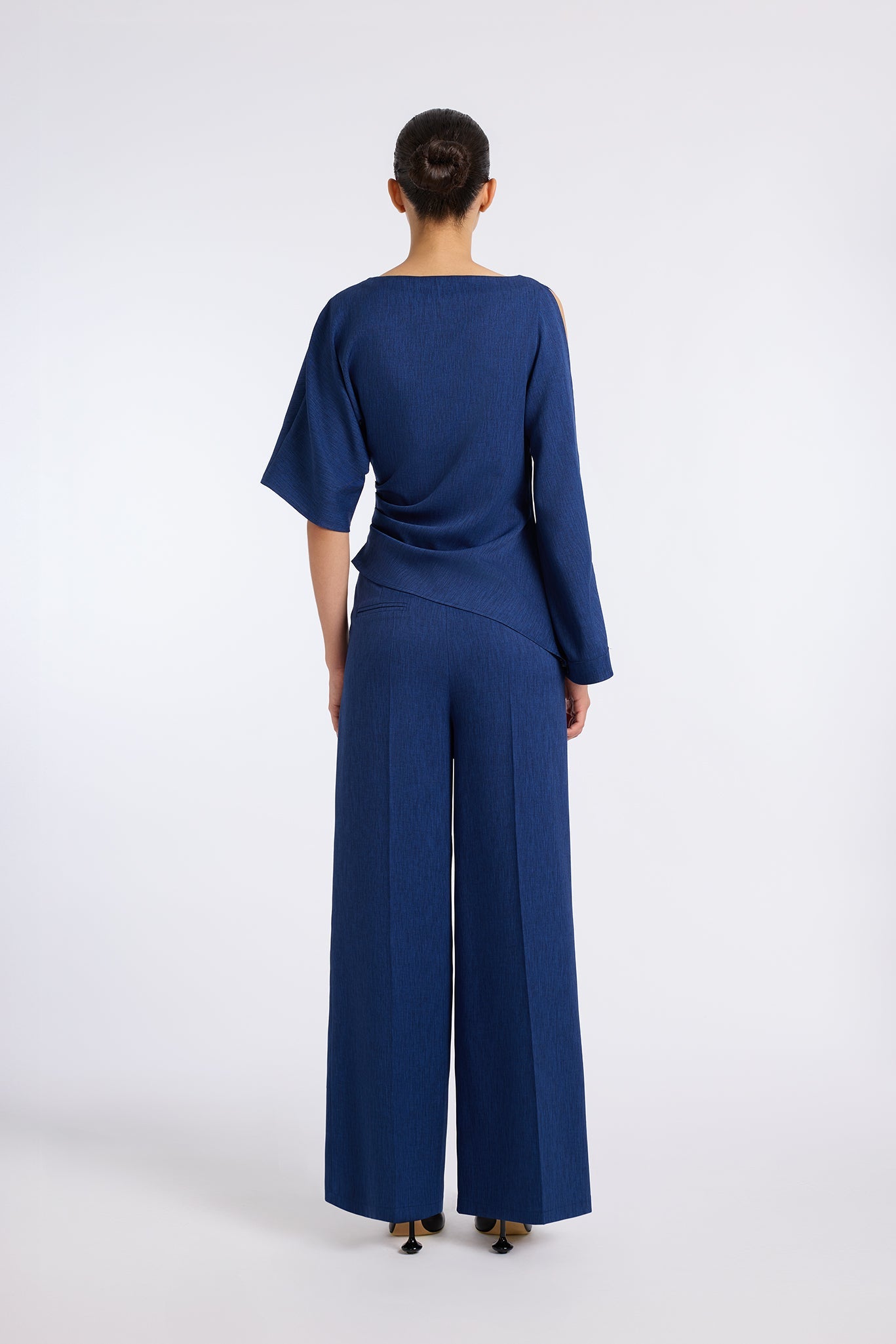 WIDE LEG INDIGO PANTS