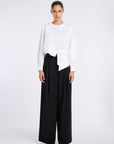 İNKA WHITE ASYMMETRIC BLOUSE