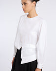İNKA BLACK ASYMMETRIC BLOUSE