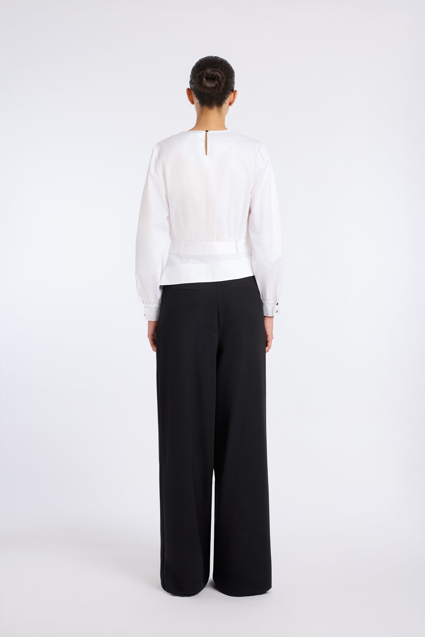 İNKA BLACK ASYMMETRIC BLOUSE