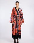 FLORAL FRINGED KIMONO