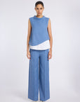 WIDE LEG LIGHT BLUE PANTS