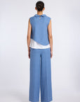 DOUBLE-LAYER BLUE MANOLYA BLOUSE
