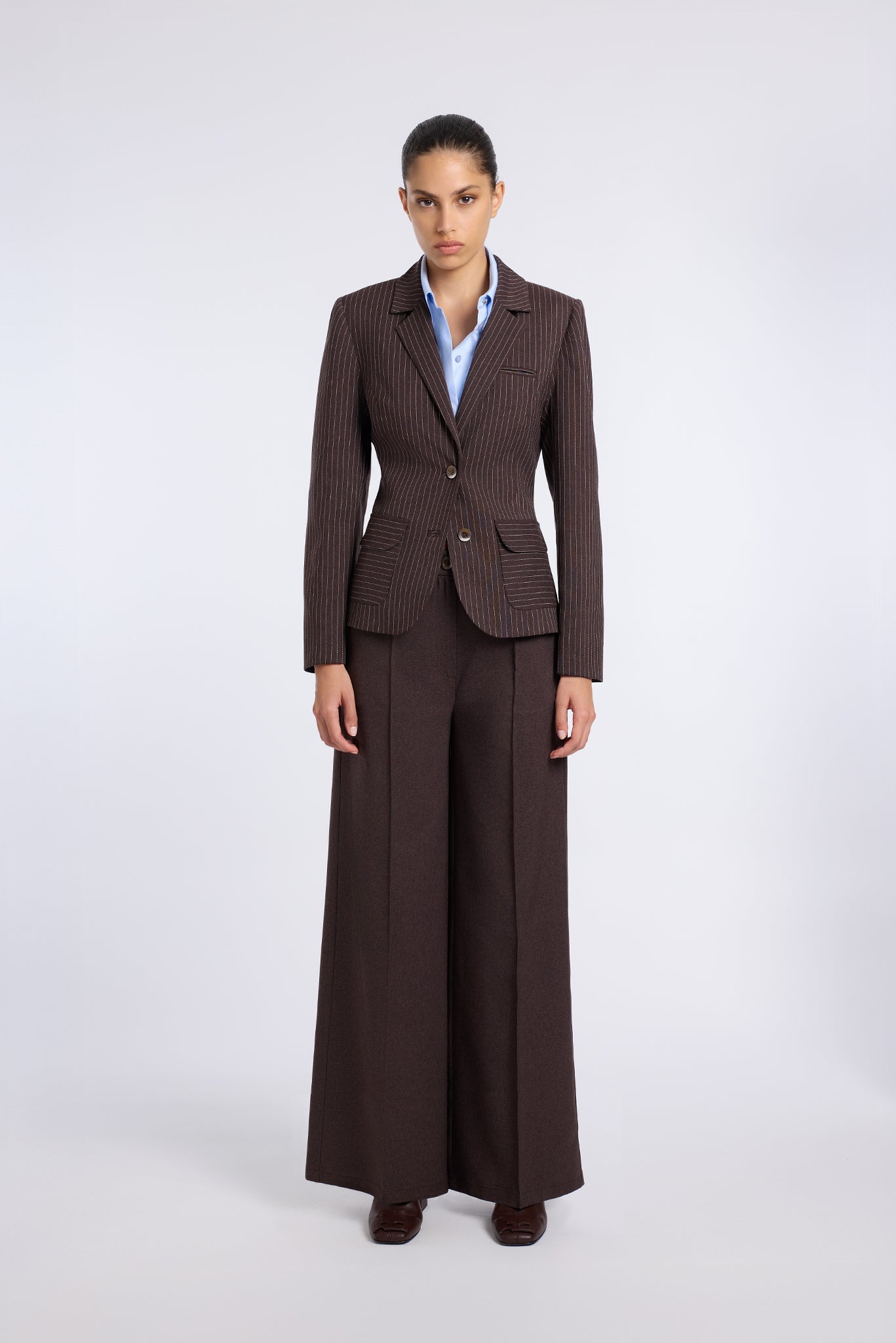 BROWN WIDE LEG PANTS