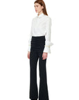 FITTED PANTS WITH DRAPES