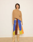 ZIGZAG BRAIDED CASHMERE BLEND SWEATER