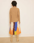 ZIGZAG BRAIDED CASHMERE BLEND SWEATER