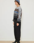 MOHAIR STRIPED WOOL SWEATER
