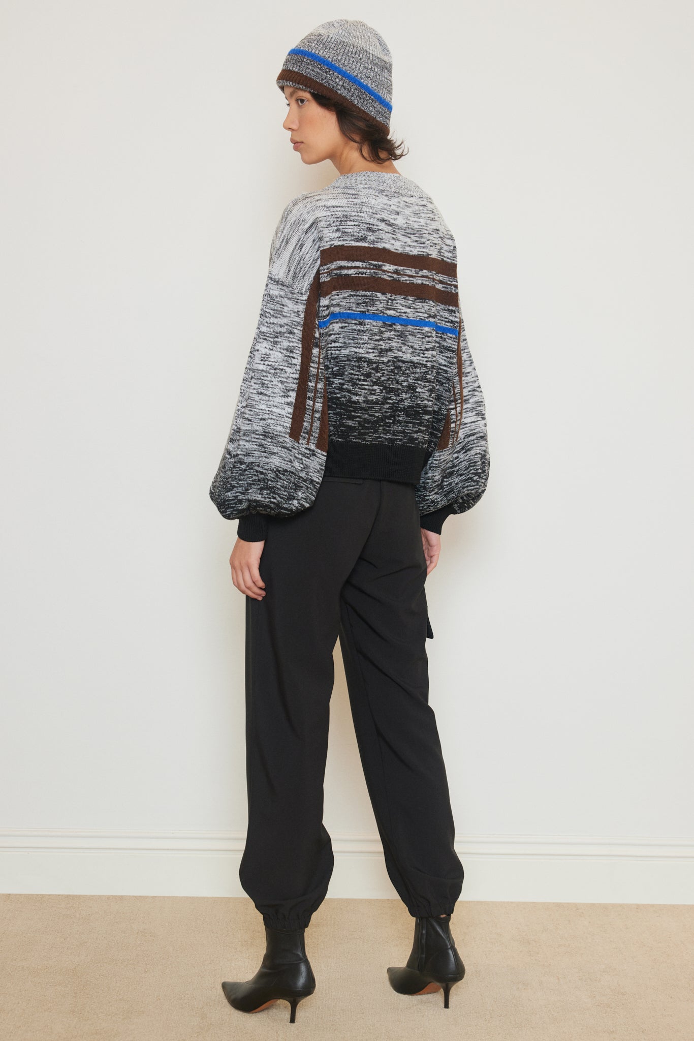 MOHAIR STRIPED WOOL SWEATER