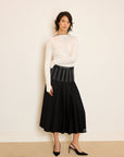 RIBBED KNIT WITH SLIT SLEEVES