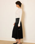 RIBBED KNIT WITH SLIT SLEEVES