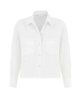 PAPATYA WHITE SHIRT WITH PLEATED POCKET DETAIL