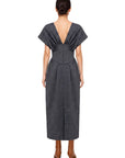 BALLOON-LIKE DRESS WITH FITTED WAIST