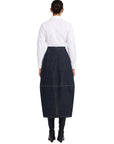 NAVY DENIM CONIC SKIRT