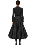 BLACK TAFFETA BALLOON SKIRT
