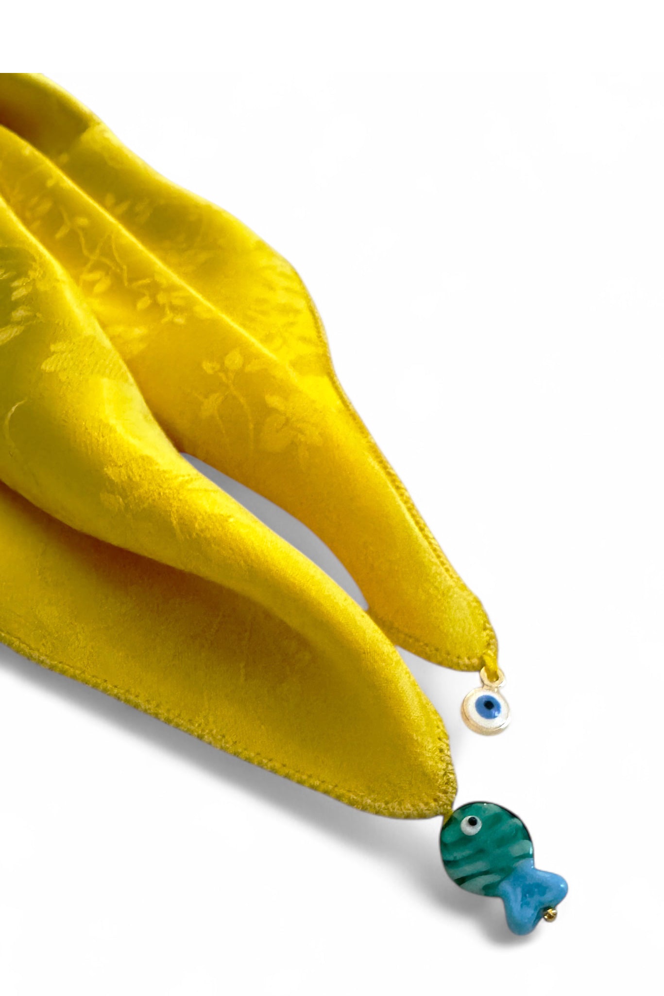 YELLOW SATIN BANDANA