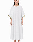 WHITE EMBROIDERED CAFTAN