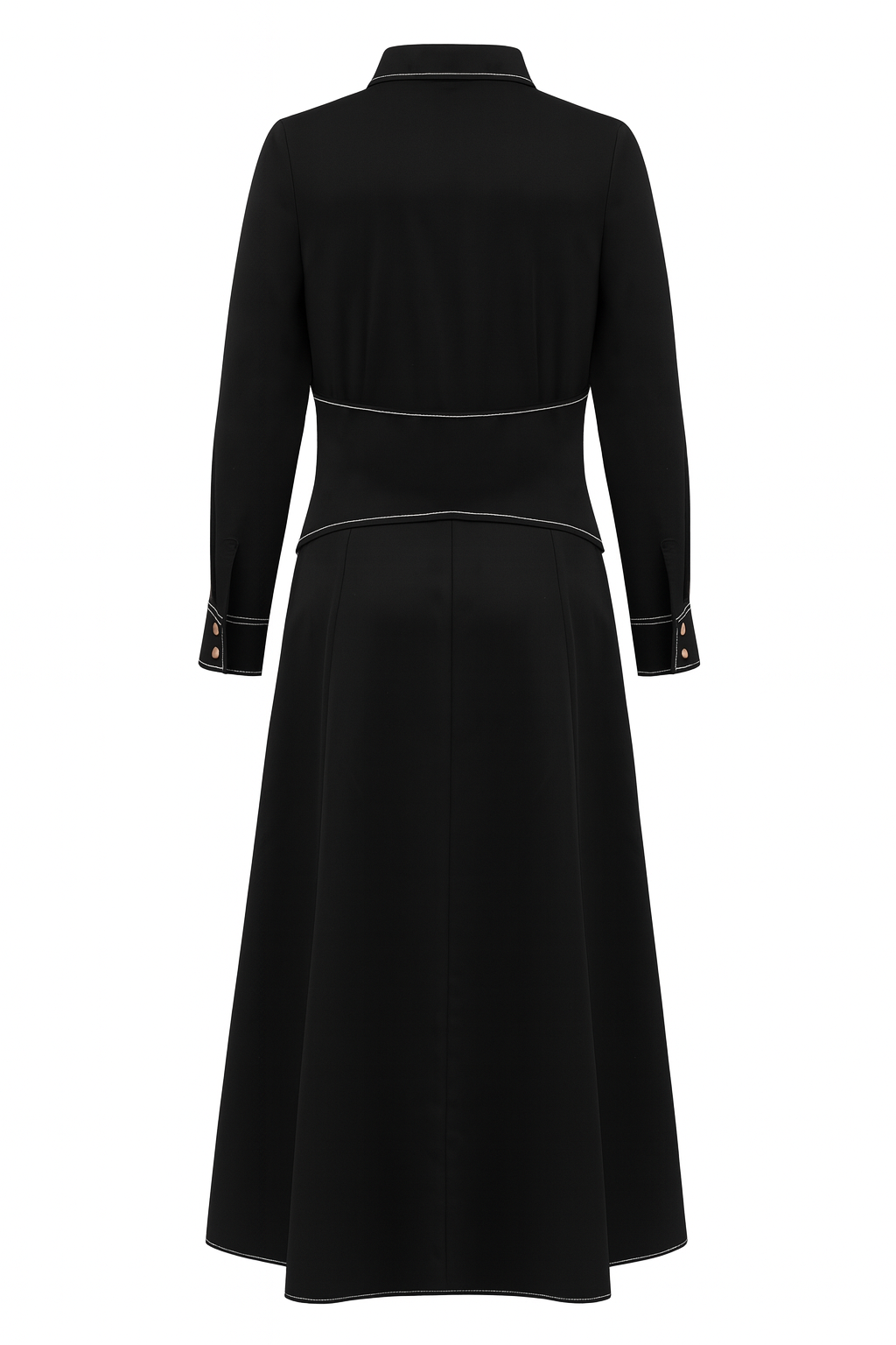 BELT DETAILED LONG SLEEVE DRESS