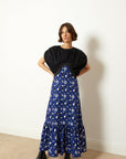 WAVE PANELED COLOR BLOCK DRESS