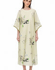 LINEN CAFTAN WITH MOSAIC PATTERN